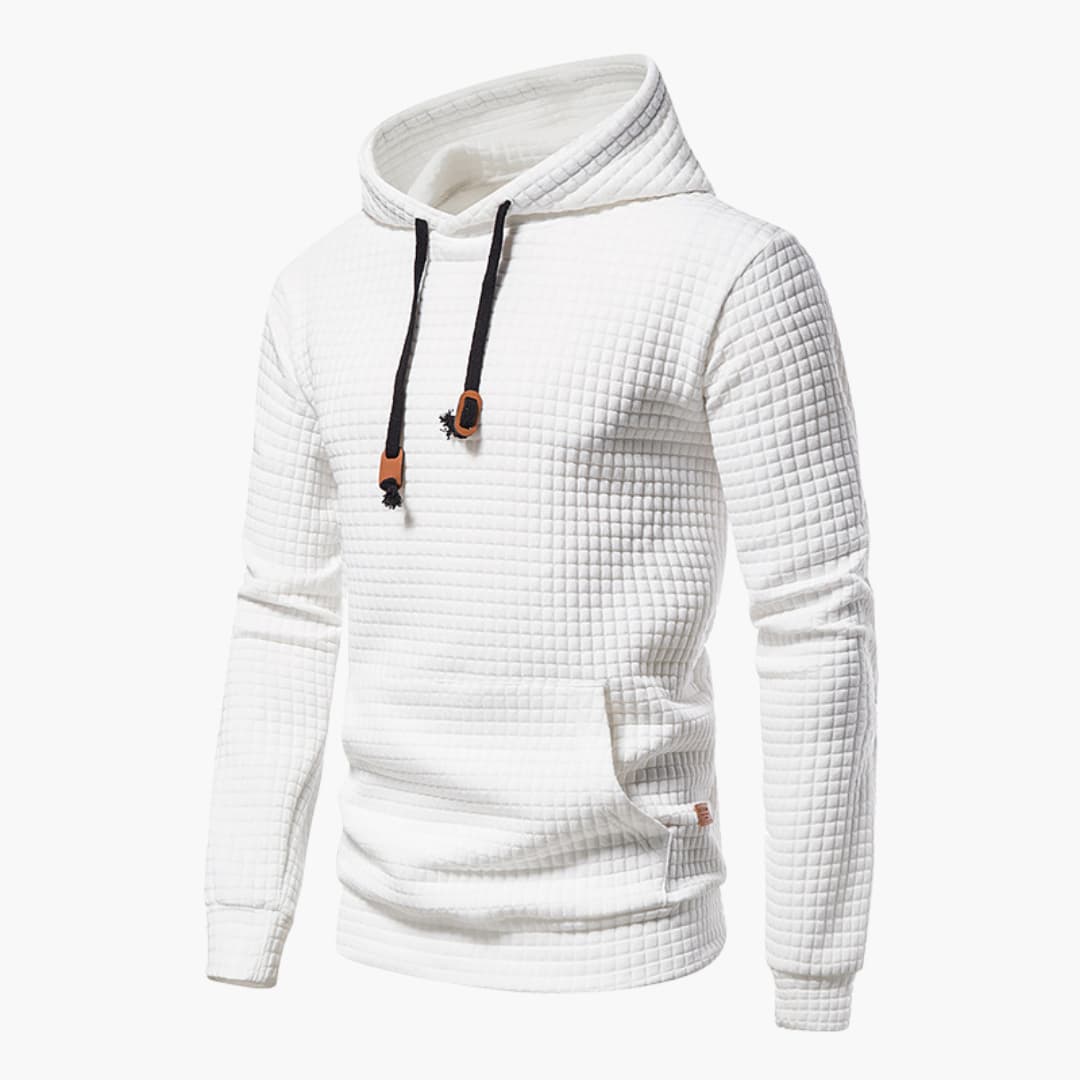 Men's Checked Hoodie Cozy Casual Sweatshirt For Everyday Comfort Versatile Style Durable Quality
