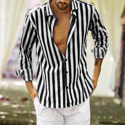 Laurence Striped Summer Shirt Everyday Wardrobe Breathable Lightweight Casual Style Perfect For Hot Days And Weekends