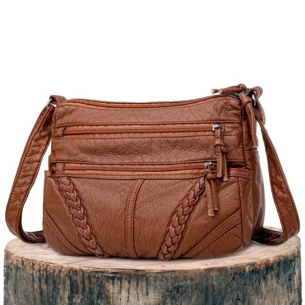 Catherine - Vegan Leather Crossbody Shoulder Bag - TrendAura