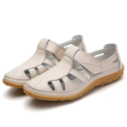 Casual summer leather sandals for women