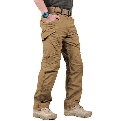 Men's Cargo Pants Durable Cotton With Multiple Pockets Relaxed Fit For Outdoor Use