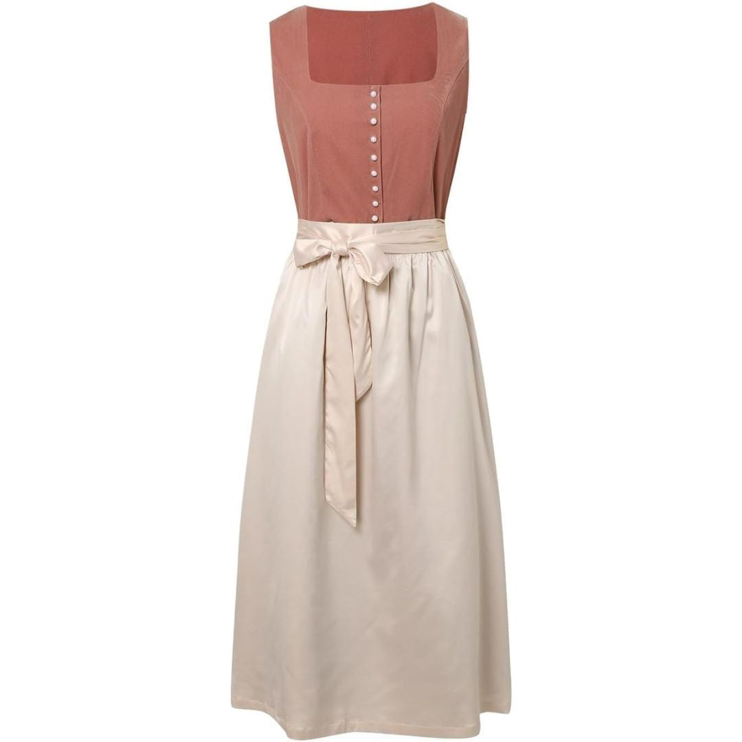 Women’s Dirndl Dress – Structured Bodice – Cotton Blend – Midi Length