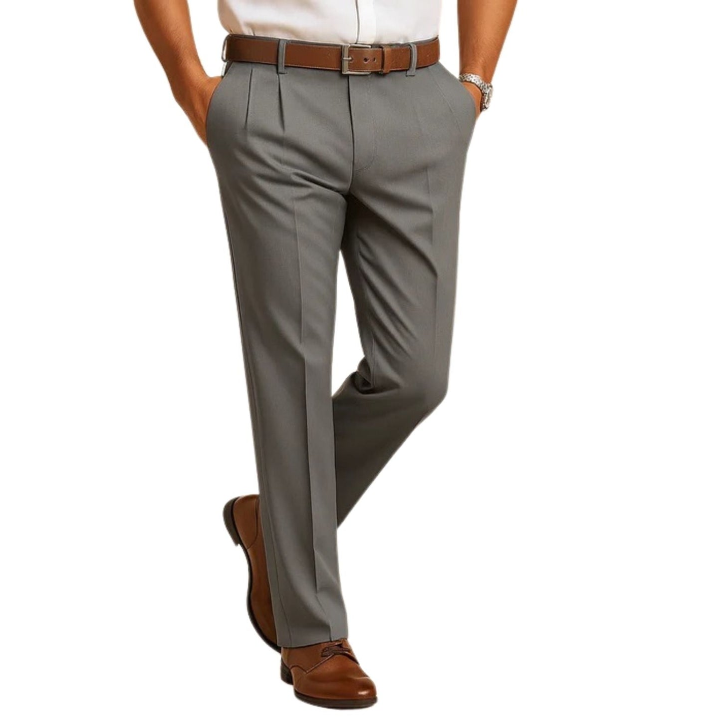 TrendAura Classic Mens Chino Pants For Work Office And Casual Wear Versatile Everyday Trousers
