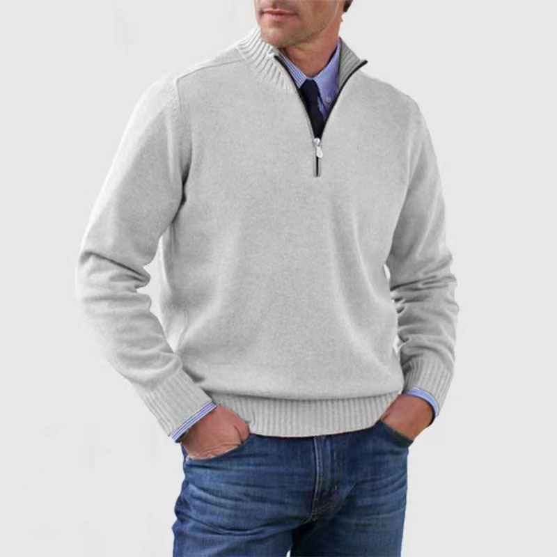 Mens Half Zip Jumper Knit With Soft Comfort For Everyday Wear And Smart Layering
