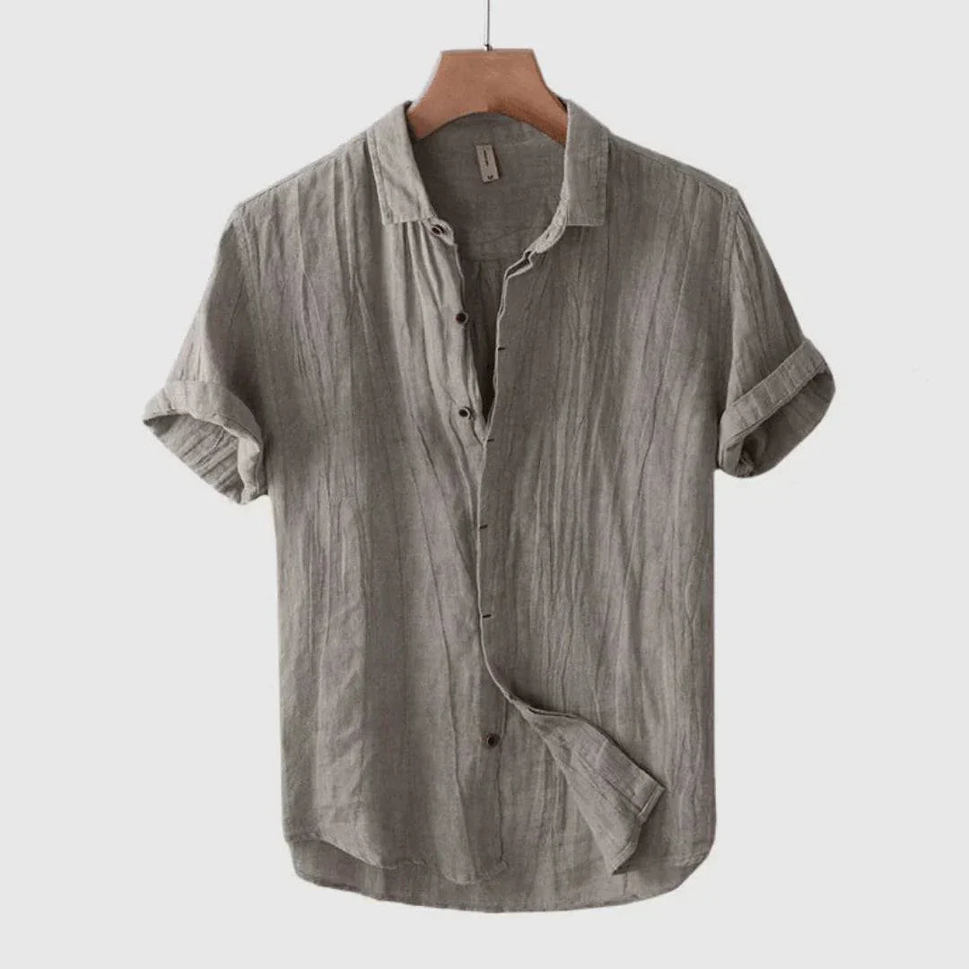 Mens Short Sleeve Button Up Shirt Casual All Day Comfort With Relaxed Structure For Men