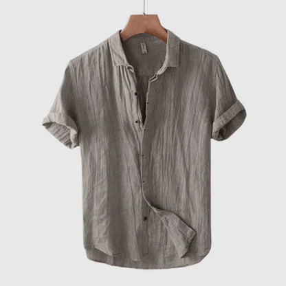 Mens Short Sleeve Button Up Shirt Casual All Day Comfort With Relaxed Structure For Men