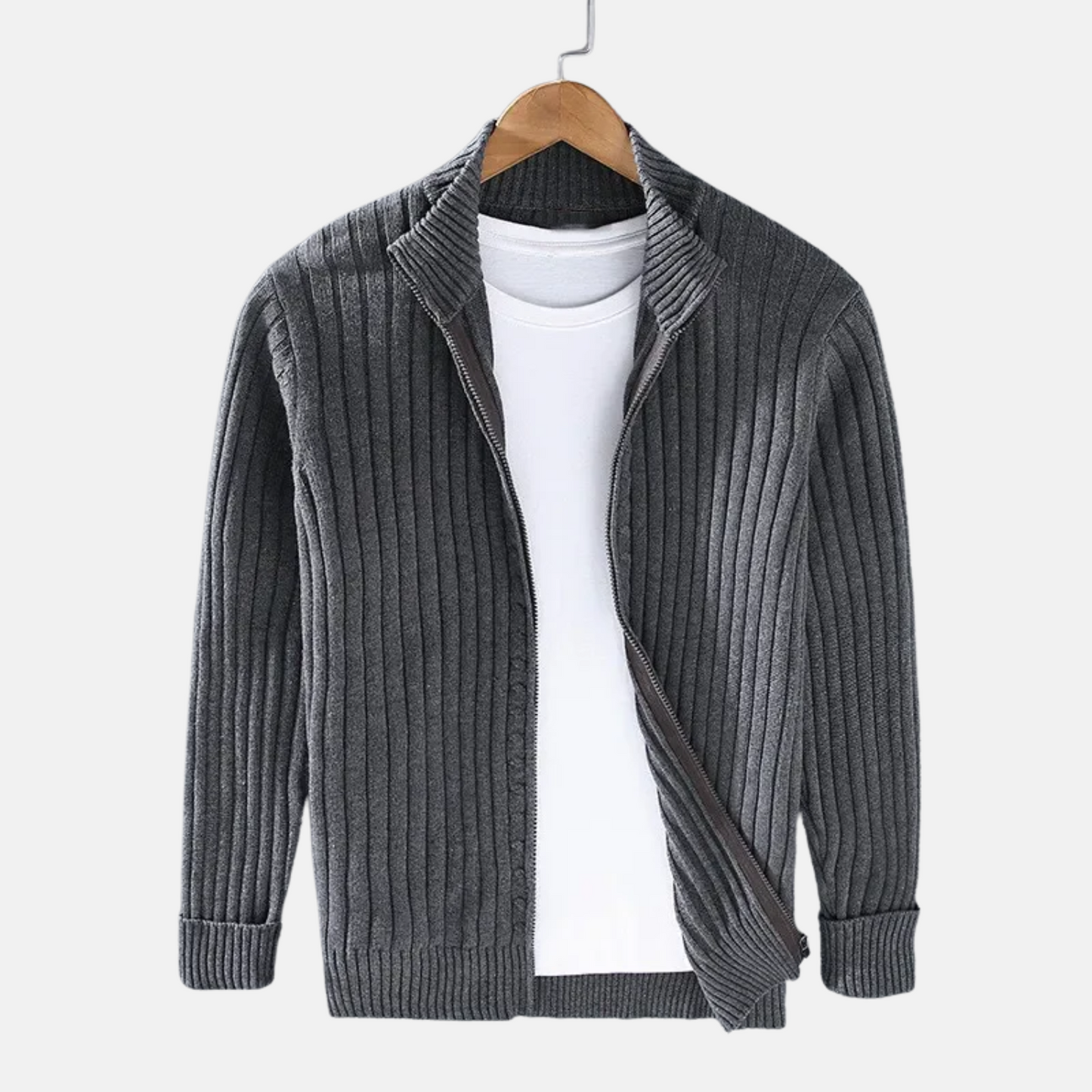 Men's Wool Zip Cardigan Vest for Everyday Style and Comfort with Modern Fit and Durable Zipper
