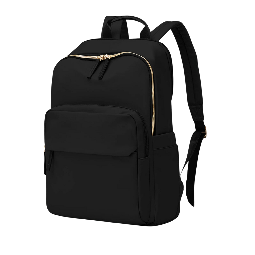 TrendAura Cambridge Court Backpack - Water-Resistant With Laptop Compartment And Gold Tone Hardware