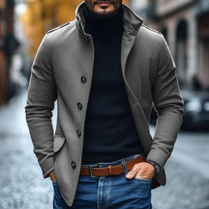 Wool Coat – Men’s Smart Tailored Overcoat | Classic Winter Elegance