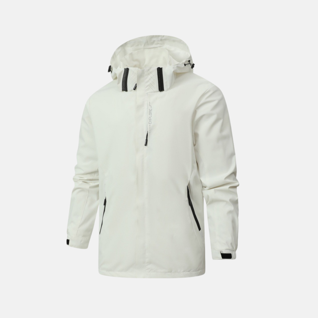 TrendAura Nordisk Flair Mens Outdoor Jacket Weather Resistant Regular Fit With Adjustable Hood And Cuffs Zipper Closure