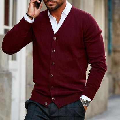 Nordic Inspired Modern Knitted Cardigan For Men By TrendAura Cozy Versatile Fall Sweater Jacket