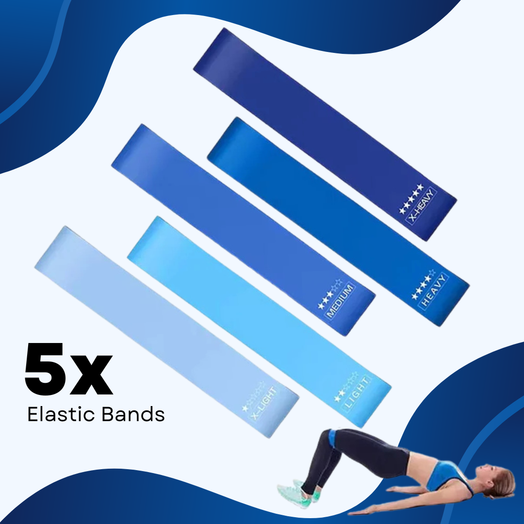 5x Elastic Band Set [10-50 lb] - TrendAura