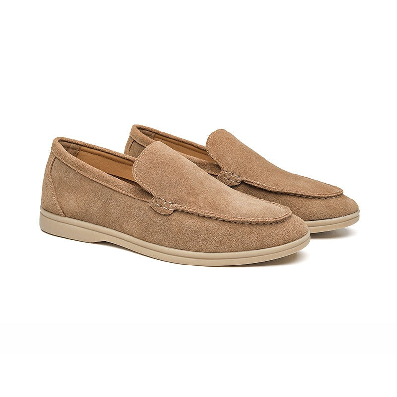 Exclusive suede loafers for men in Milanese style