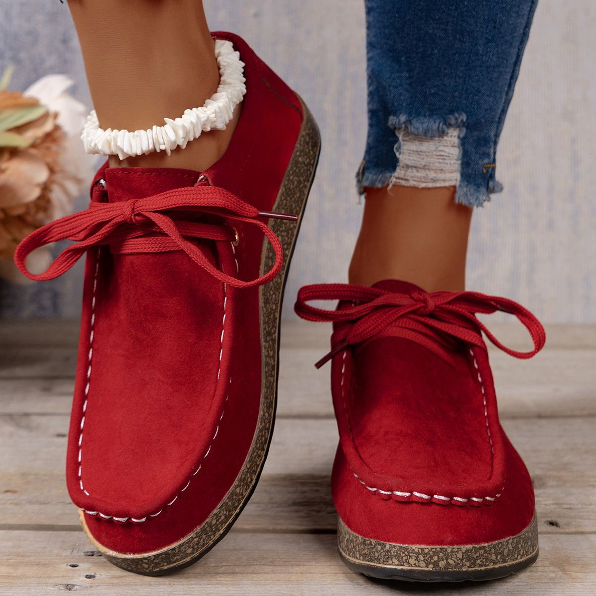 Comfortable Women's Lace-Up Shoes