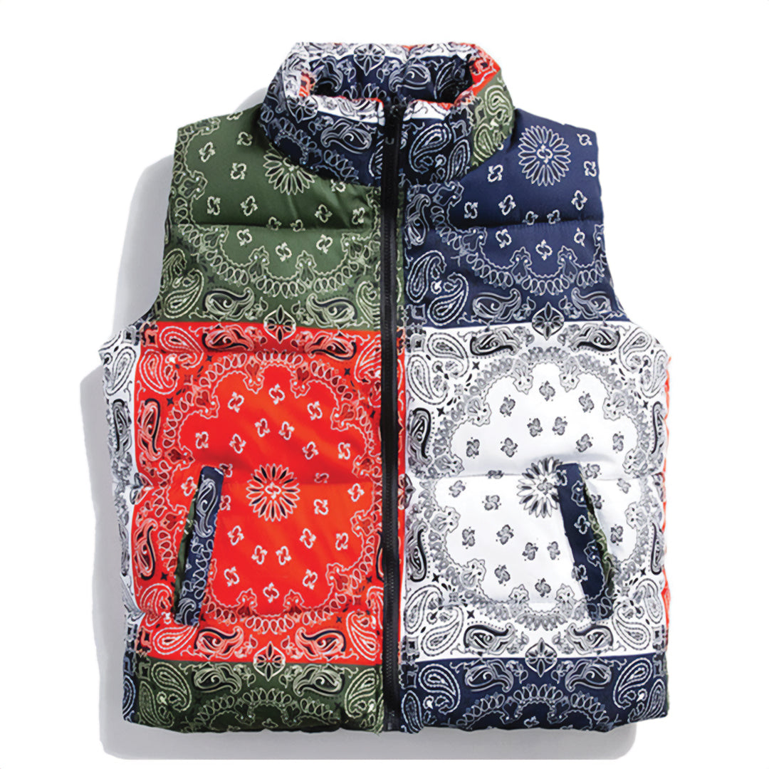 Paisley Puffer Vest
