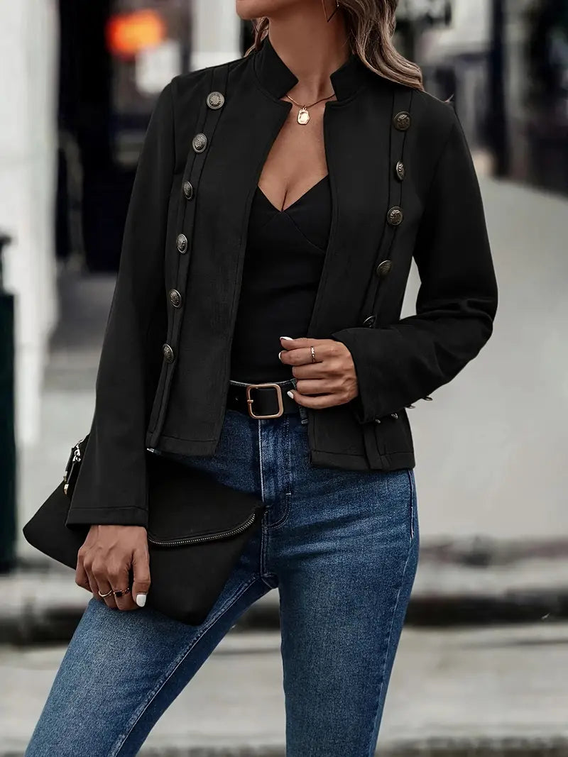 Marceline Women's Fitted Buttoned Jacket With Timeless Style And Elegant Tailored Finish