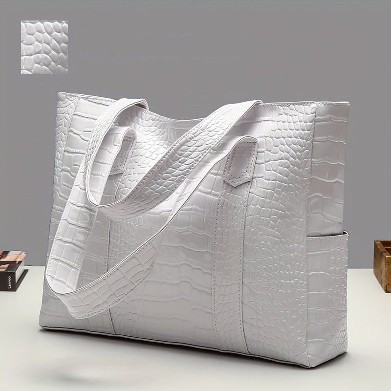 Women's Large Shoulder Bag | Embossed Tote