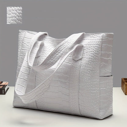 Women's Large Shoulder Bag | Embossed Tote