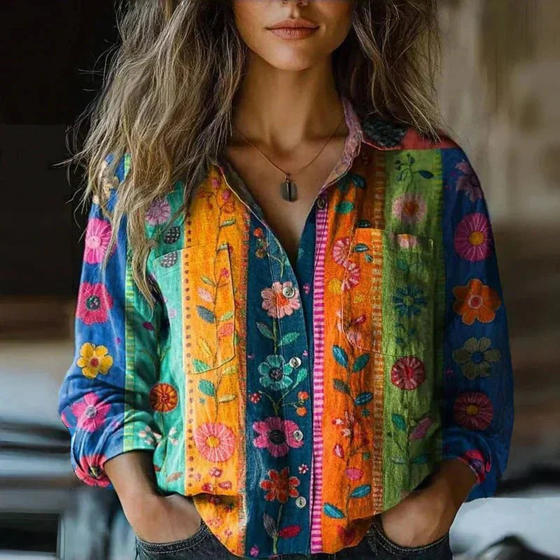 Veronica Cotton Button-Down Shirt | Relaxed Fit Collared Shirt