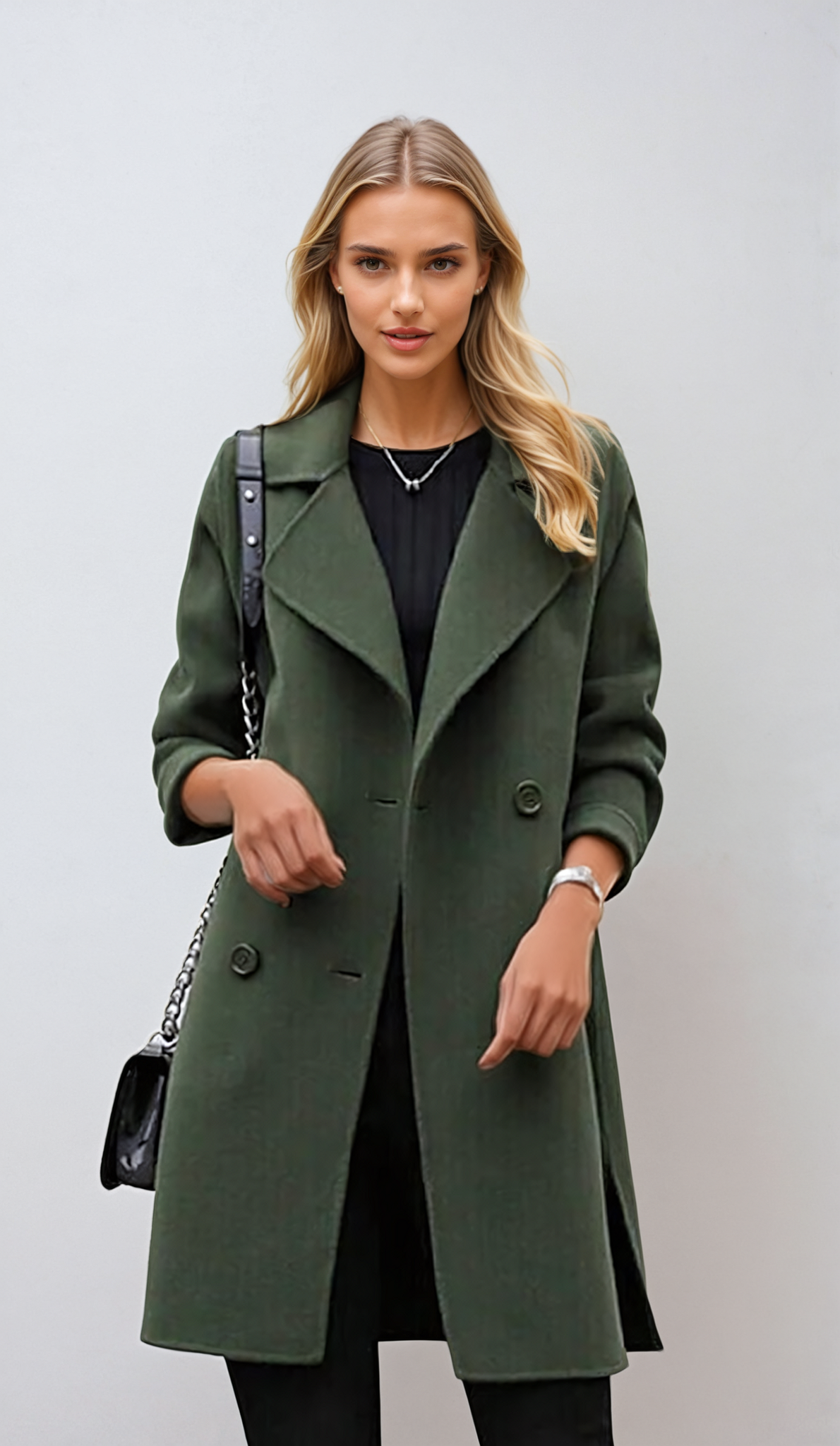 Women’s Double-Breasted Coat | Winter