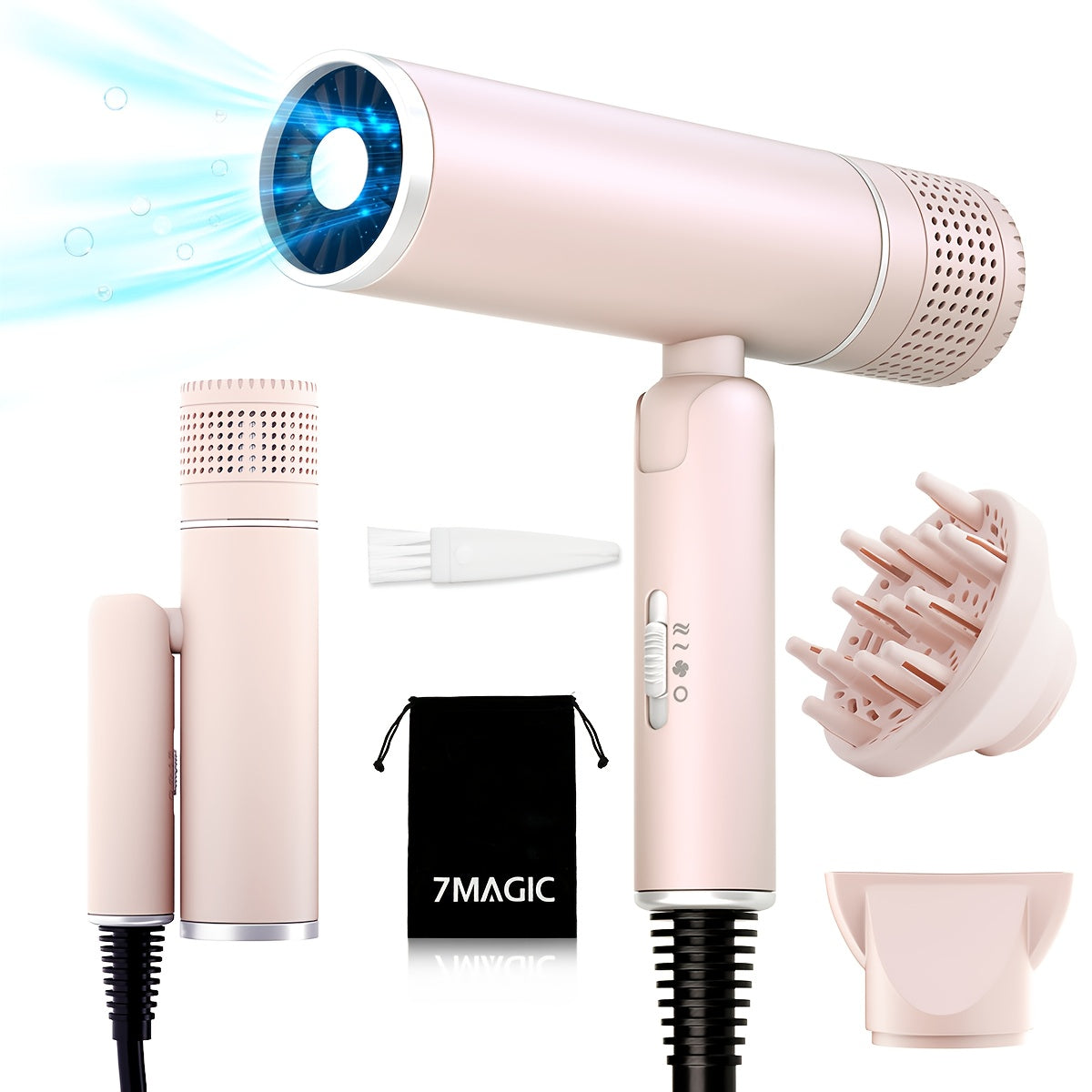 LumiDry Ionic Hair Dryer With Diffuser For Frizz Control And Salon Quality Shine For Home Use