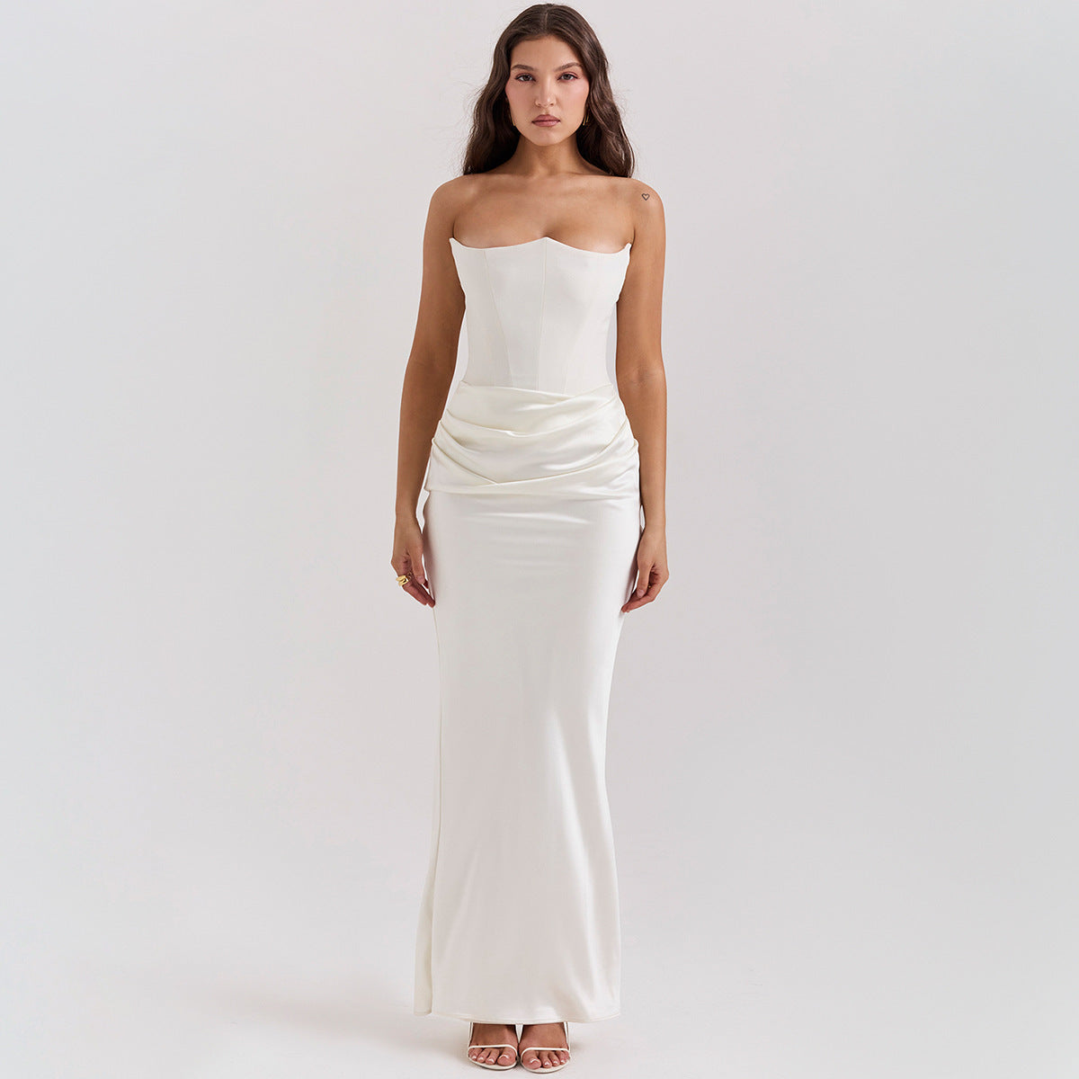 Charlotte | Draped Evening Dress – Bustier Cut and Refined Style