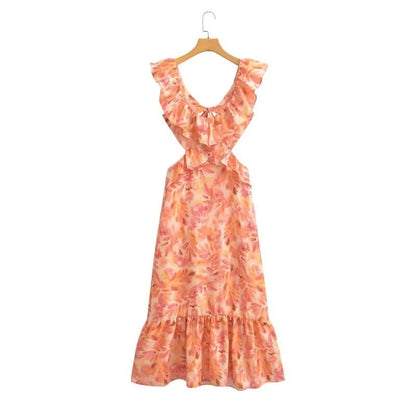 Women's maxi dress with ruffles – Elegant party dress and summer dress in boho style