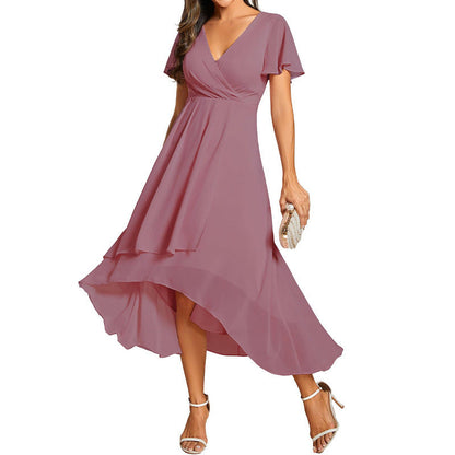 Morgan Silk Chiffon Dress Airy Silhouette For Weddings And Evening Events TrendAura