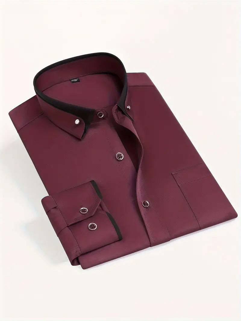 Karle Mens Trendy Long Sleeve Shirt All Day Comfort Versatile Office To Eveningwear