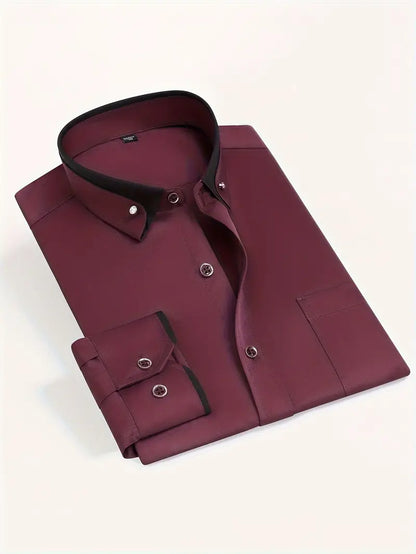 Karle Mens Trendy Long Sleeve Shirt All Day Comfort Versatile Office To Eveningwear