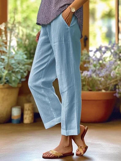 Loose Cotton Linen Trousers For Men With Elegant Comfort And Refined Fit For Everyday Wardrobe