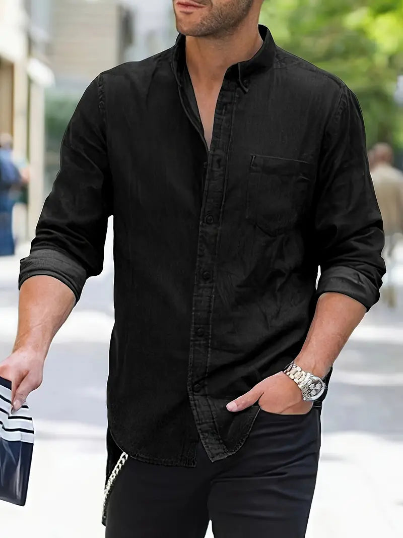 Marius Denim Shirt For Men Durable Timeless Style With All Day Comfort Everyday Versatile