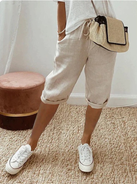 Marlene Cotton Linen Shorts For Women Breathable Comfortable Everyday Wear In Hot Weather