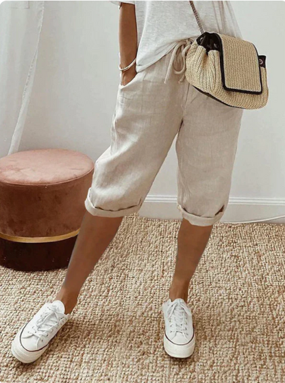 Marlene Cotton Linen Shorts For Women Breathable Comfortable Everyday Wear In Hot Weather