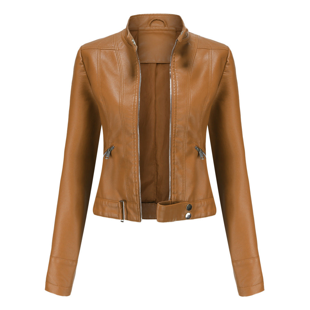Women's Stand-up Collar Jacket | Slim Fit
