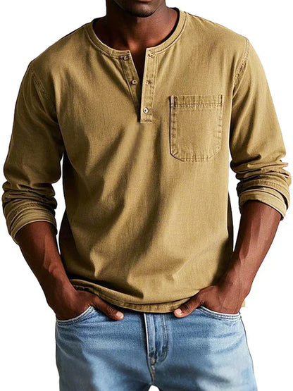 Vintage Long Sleeve Shirt for Men