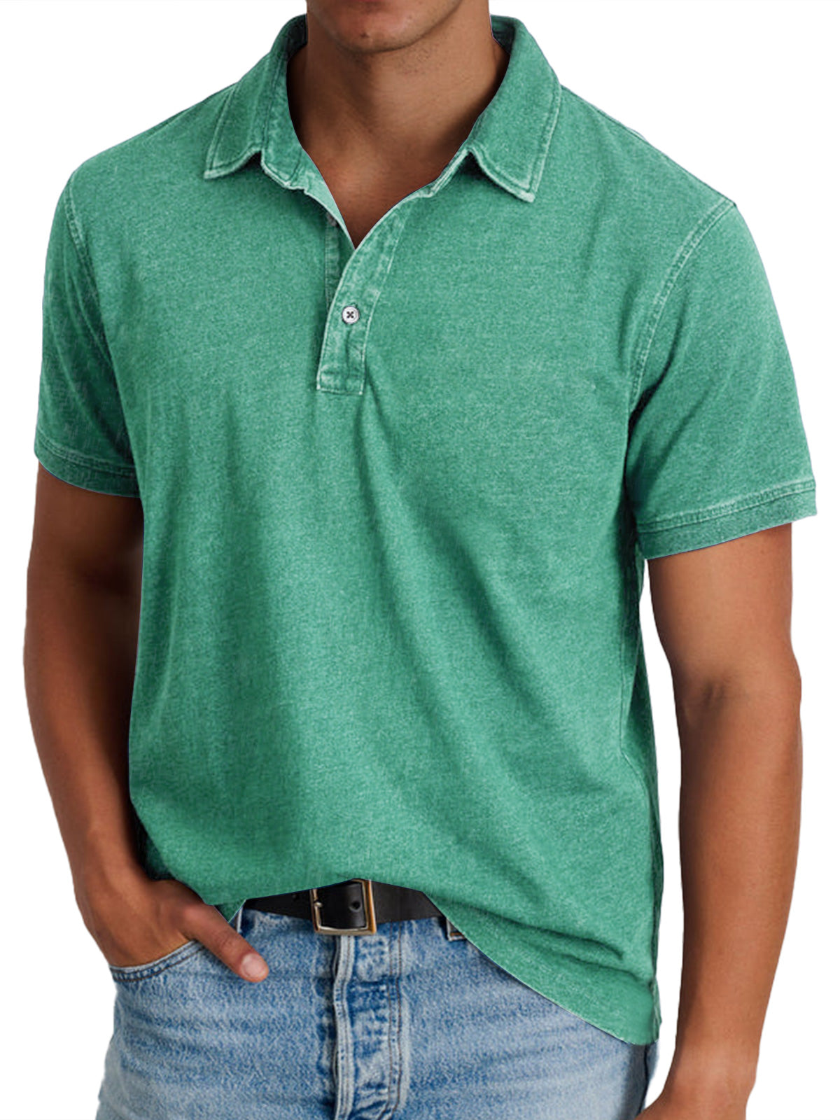 Men's Classic Polo Shirt Short Sleeve Versatile Everyday Essential With Structured Collar