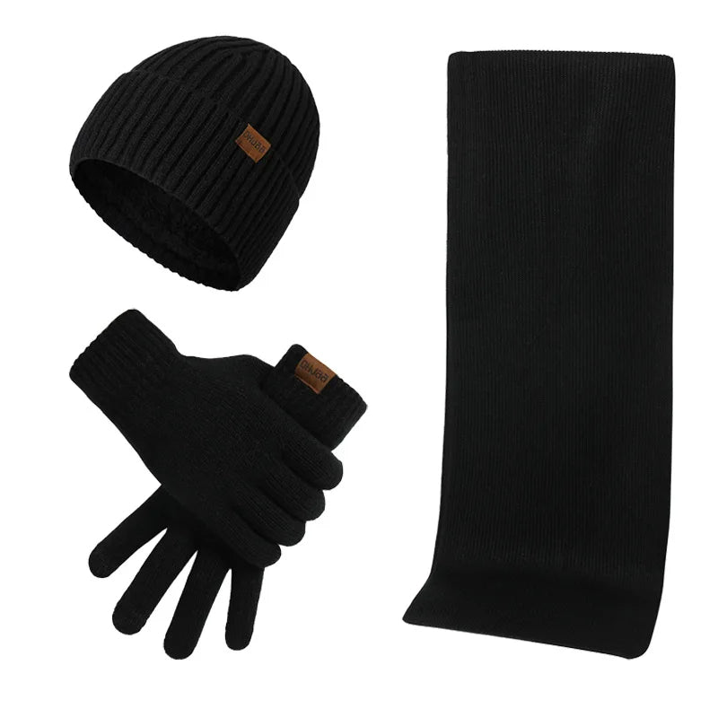 Heidi-Mode - Casual winter set with hat, scarf, and gloves for men
