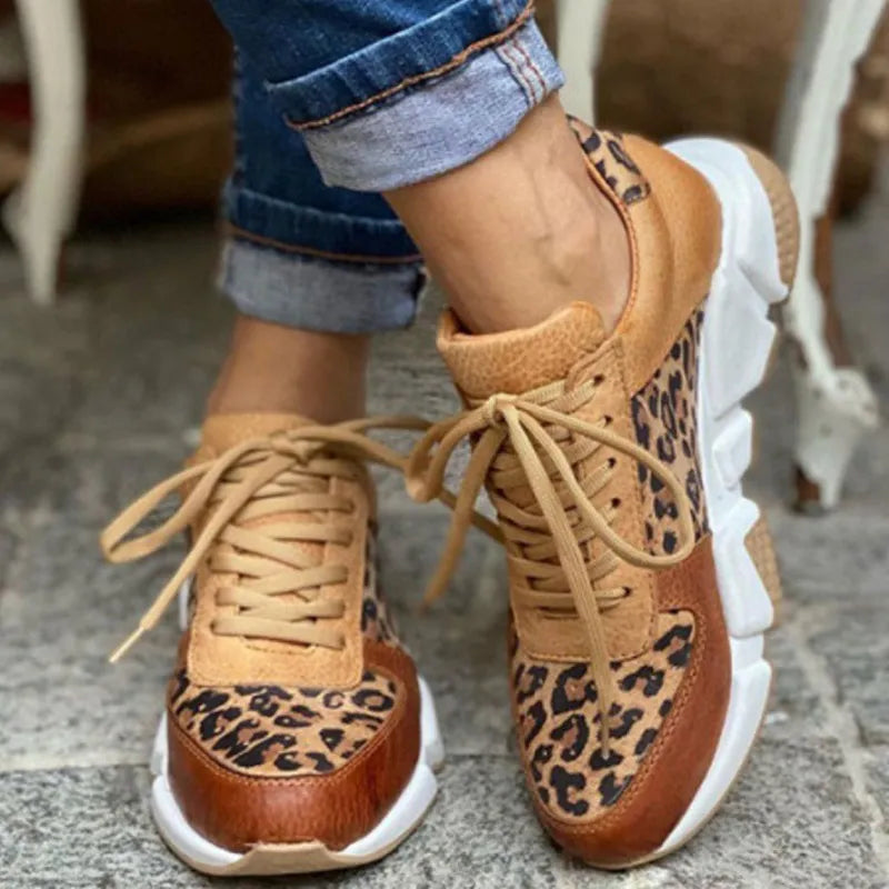Leopard Print Shoes Guépard For Women Comfortable All Day Thick Flexible Soles Casual Everyday Wear