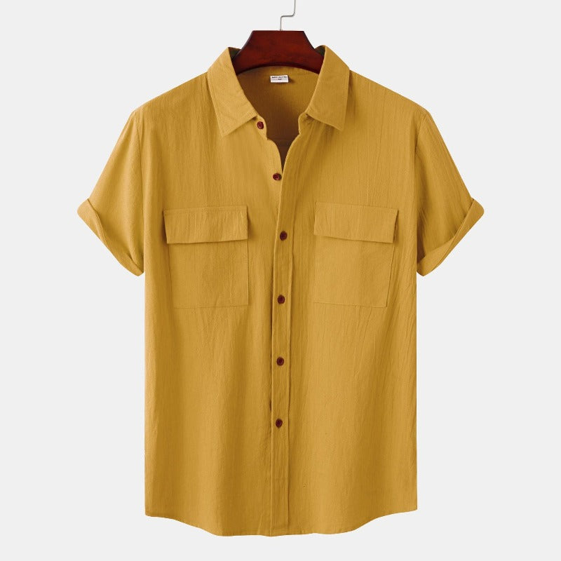 Short-sleeve linen shirts Men's shirts