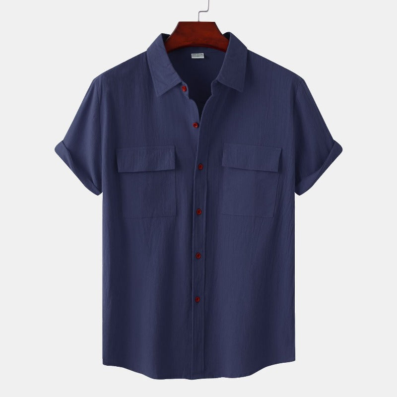 Short-sleeve linen shirts Men's shirts