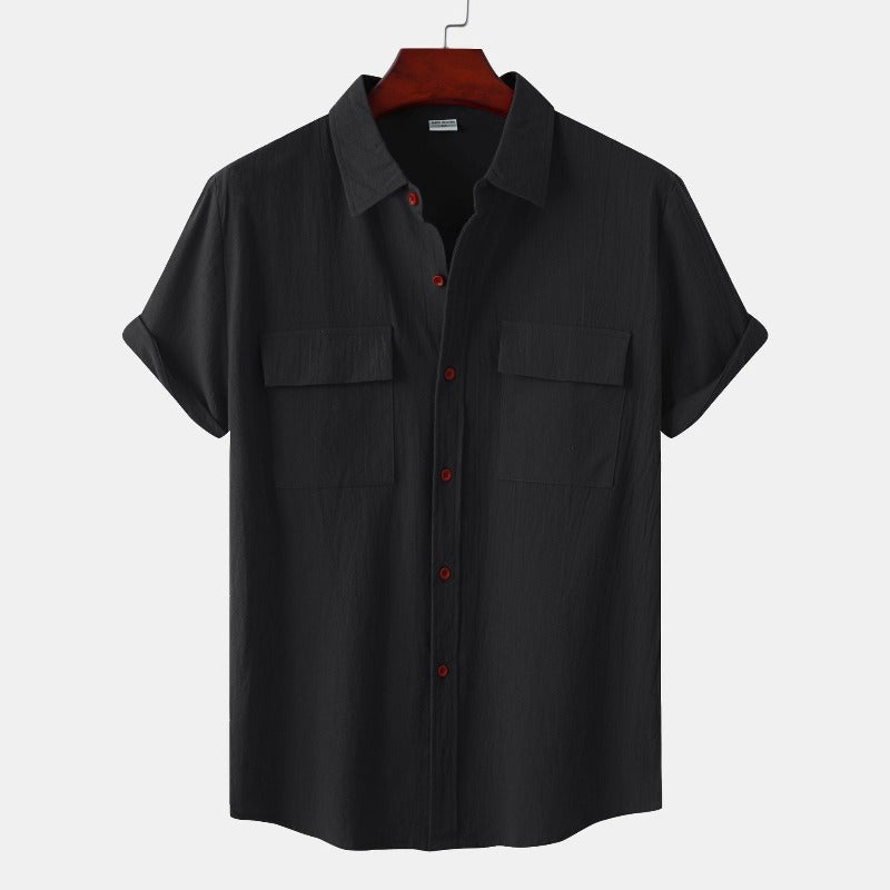 Short-sleeve linen shirts Men's shirts