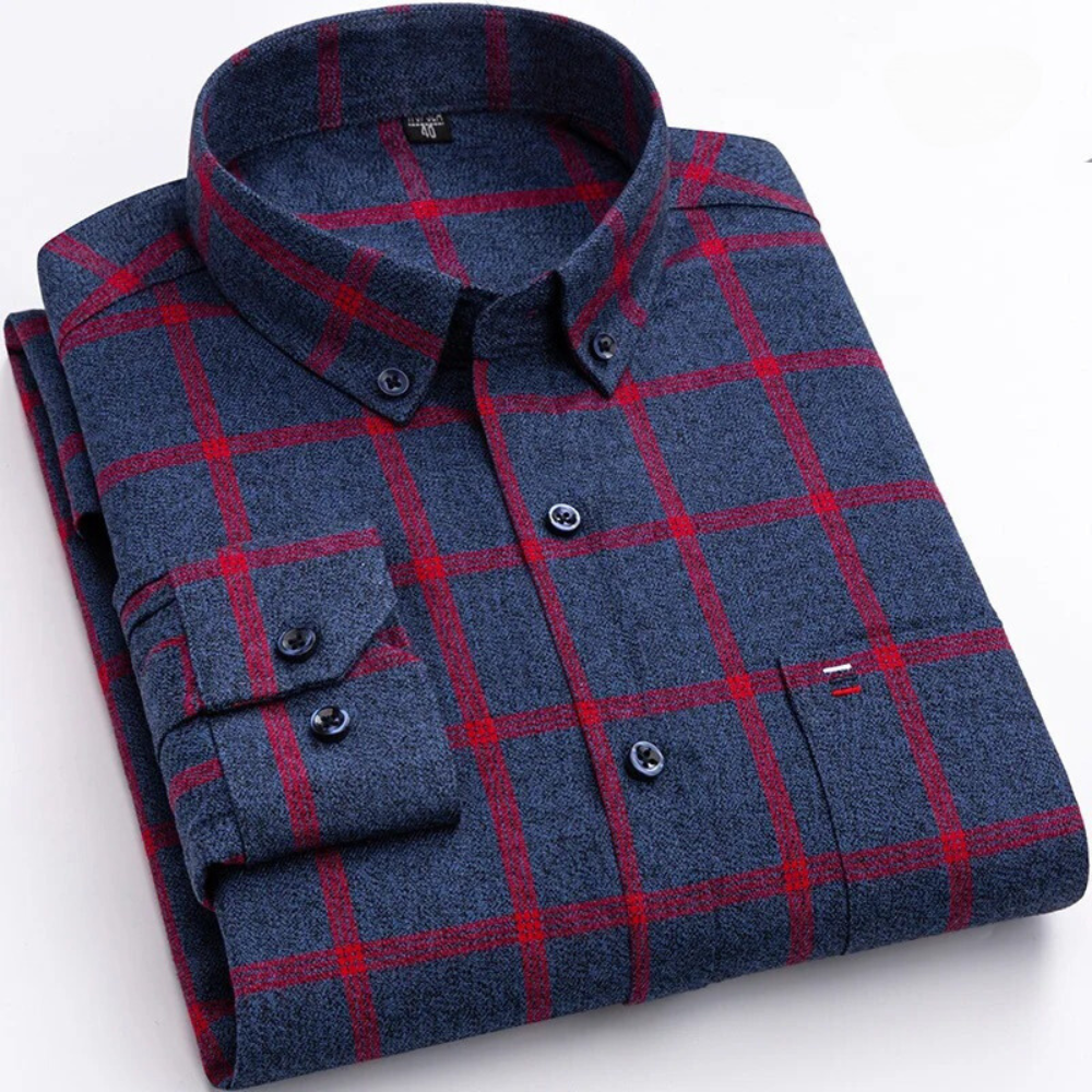 Jeffrey Mens Checkered Button Down Shirt By TrendAura Classic Style With Modern Comfort For Casual Or Semi Formal Wear