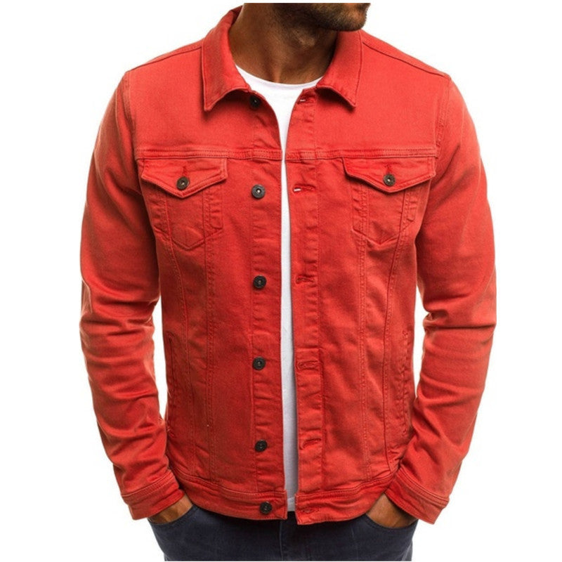 Nordic Flair Men Denim Jacket Regular Fit Button Closure Chest Pockets Structured Seams