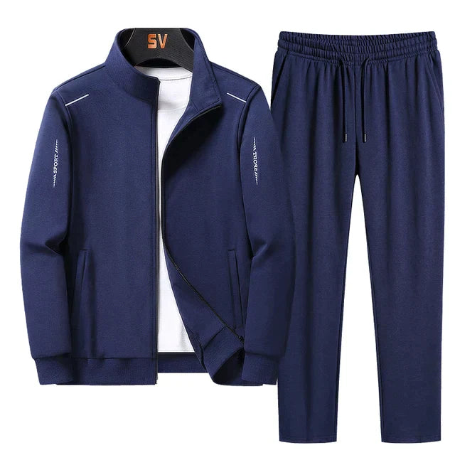 Oliver Mens Casual Tracksuit With Zipper Jacket Lightweight Modern Comfort Set For Workouts Travel