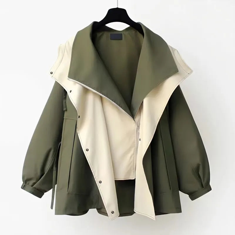 Women's Lightweight Windbreaker Jacket with Water-Resistant Fabric and Adjustable Hood