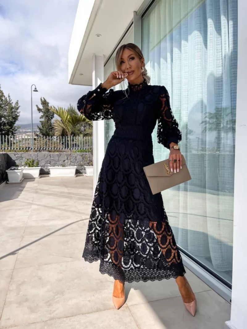 Lou Fashionable Lace Dress For Women, Elegant French Lace, Timeless Comfort, Ideal For Special Occasions