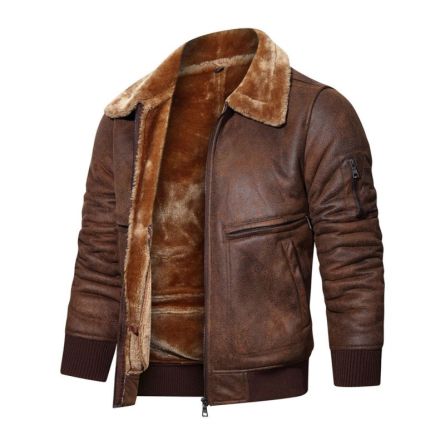 Genuine Leather Werner Slim Fit Bomber Jacket
