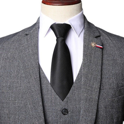 Mens Tan Brown 3 Piece Herringbone Checkered Suit for Formal Occasions by TrendAura