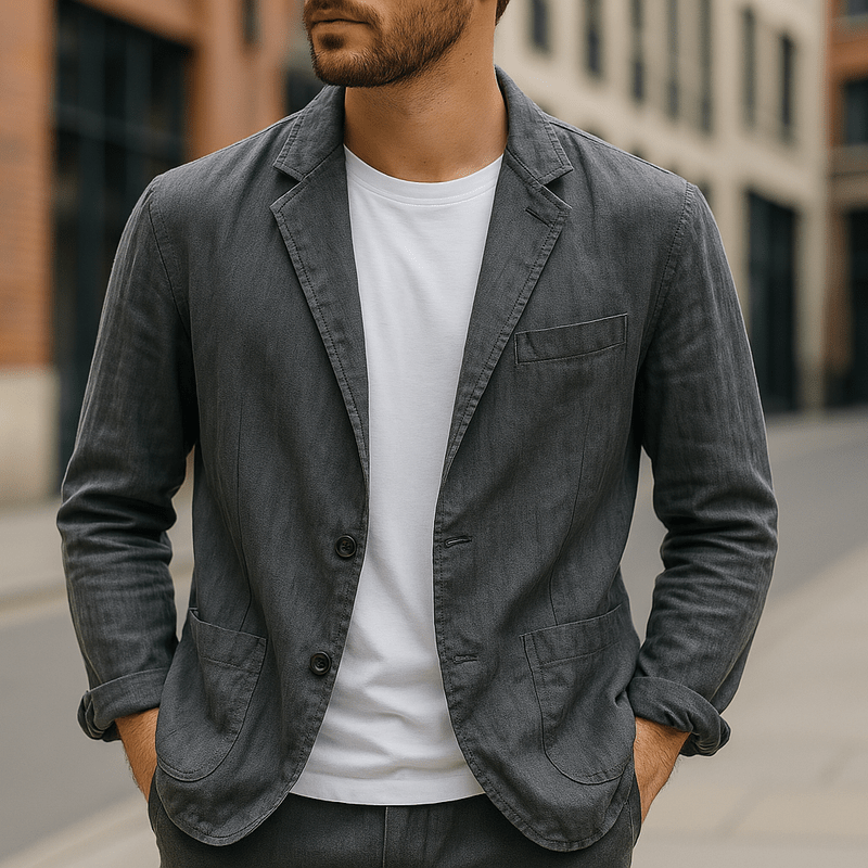 Men Linen Blazer Premium Breathable Lightweight Linen For Modern Men Ideal For Weddings And Business Casual